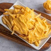 Potato Fries With Cheddar Cheese