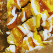 Loaded Fries With Chicken Popcorn