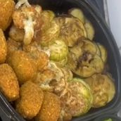 Mixed falafel plate