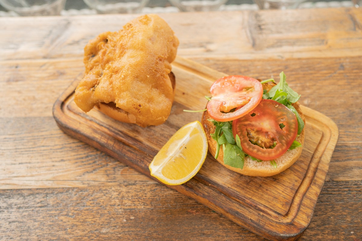 Fish Burger (COD) (Battered) Supper