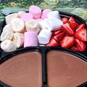 Fresh Banana Marshmallow Strawberry with Chocolate