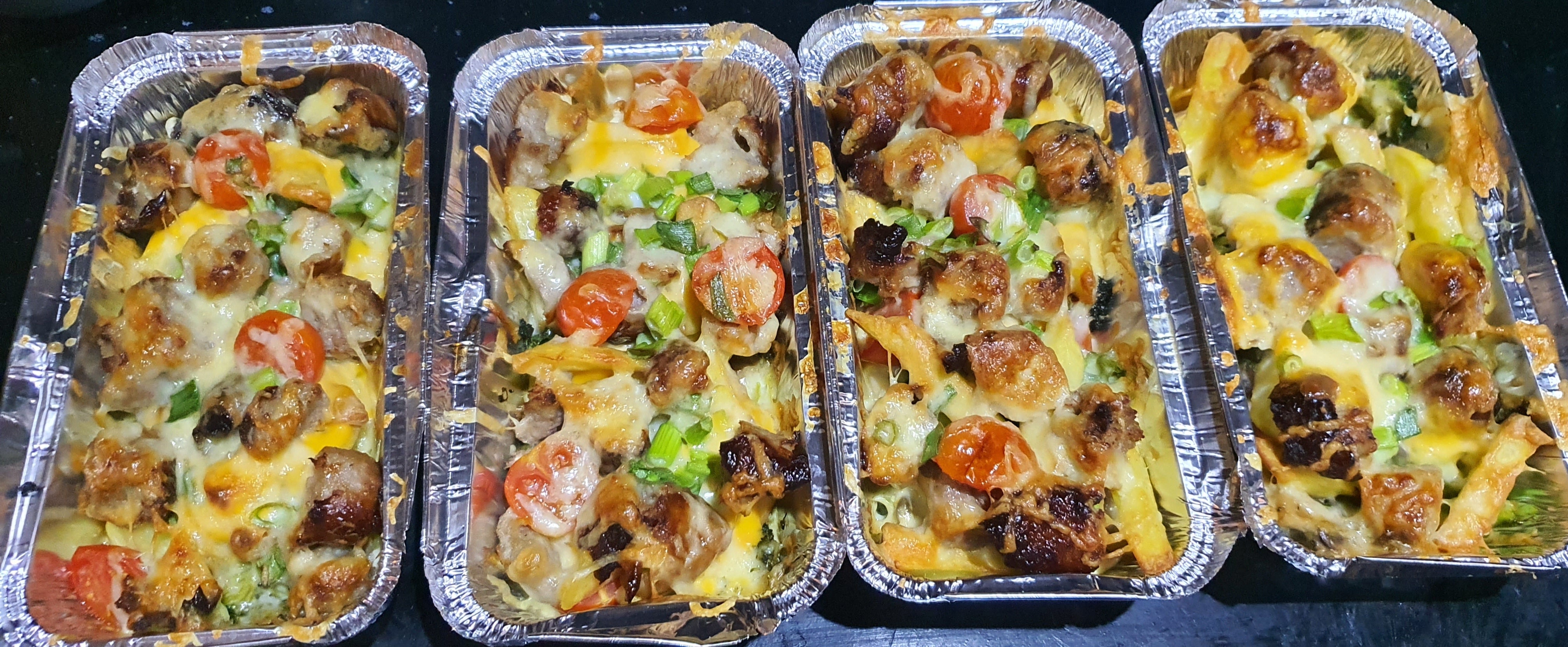 Smokey chicken & cheesy veggies bake