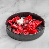 Cherry Vareniki, Sour Cream 