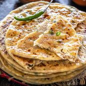 Paneer Paratha With Curd