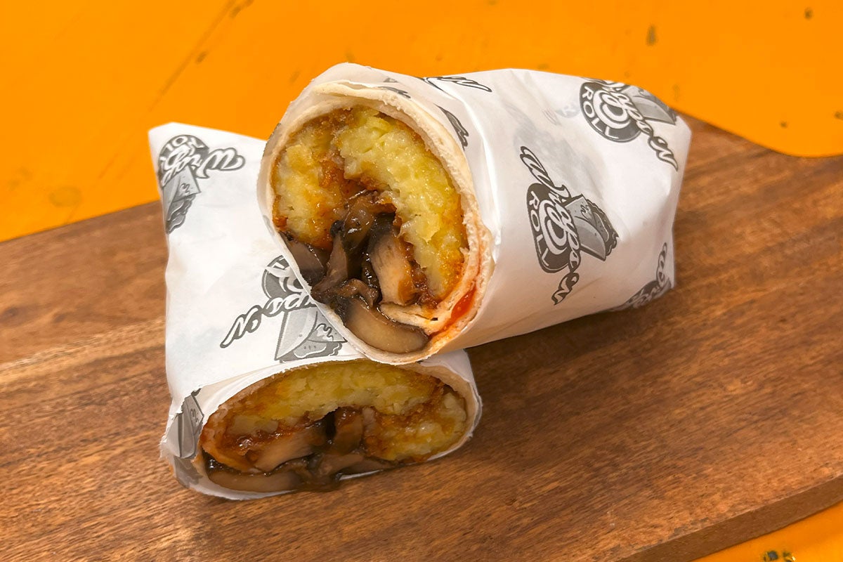 Hashbown and Mushroom Wrap