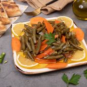 Fresh Green Beans Stewed In Olive Oil