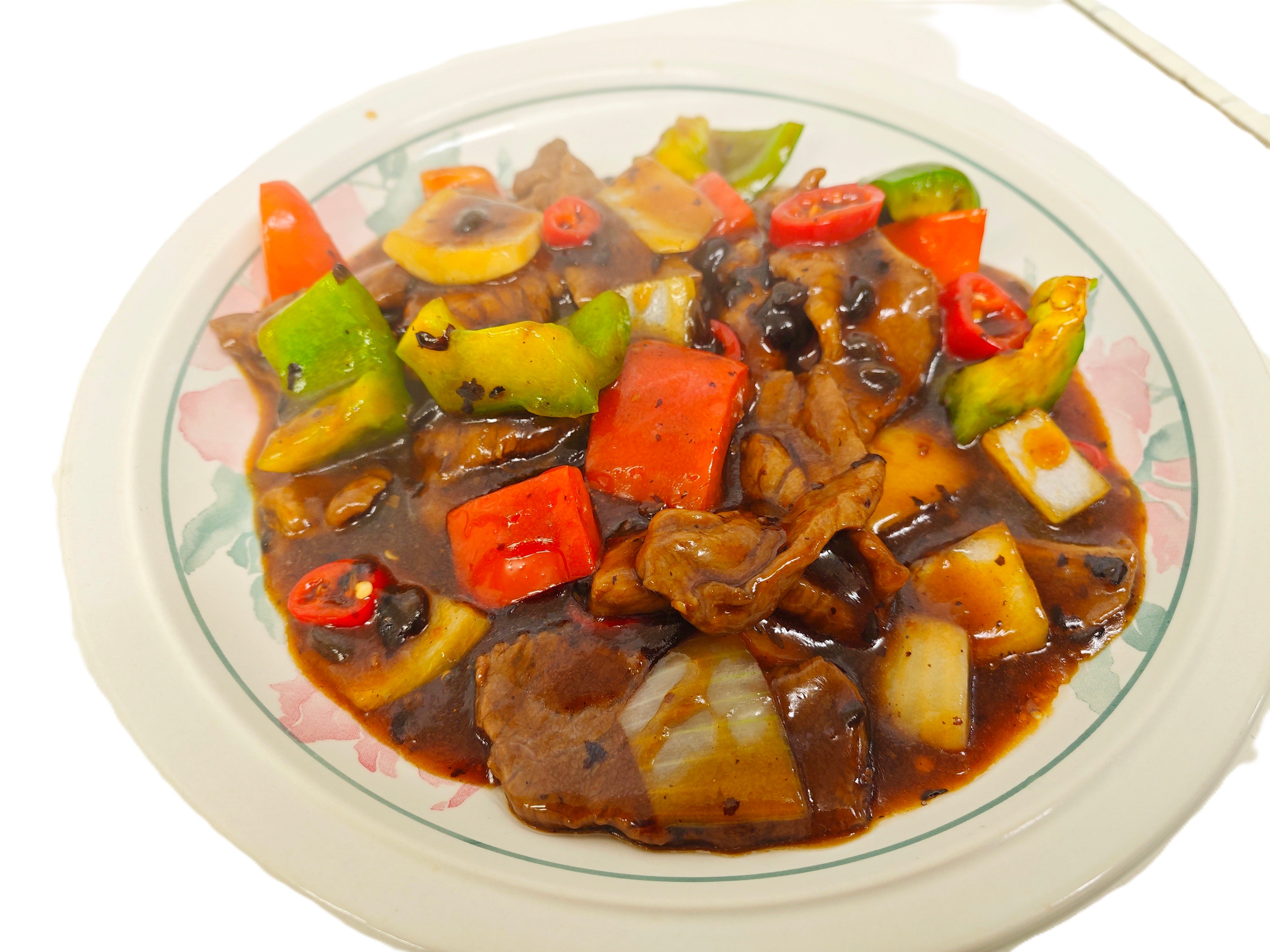 Beef with Green Pepper in Black Bean Sauce
