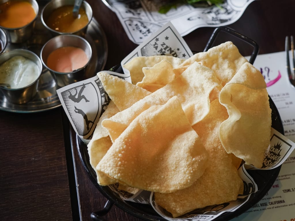 Papadam Basket and dips