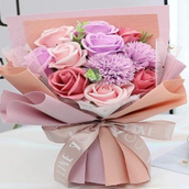 Purple And Pink Rose Bouquet