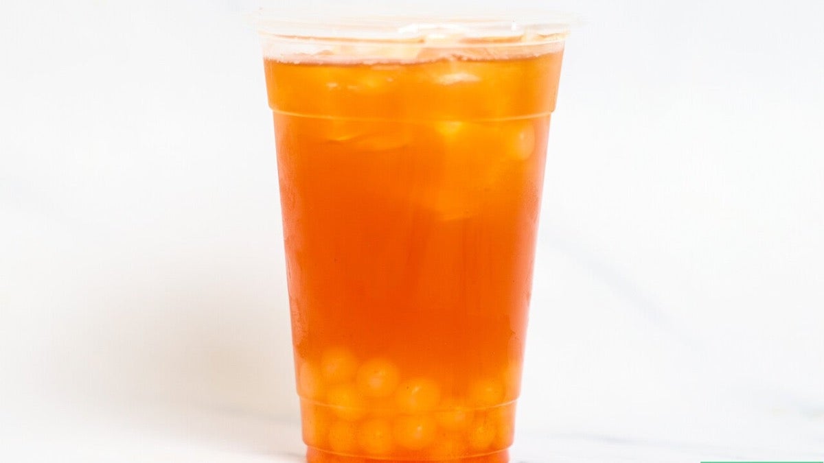 Tropical Iced Tea with popping ball 百香芒果冰茶