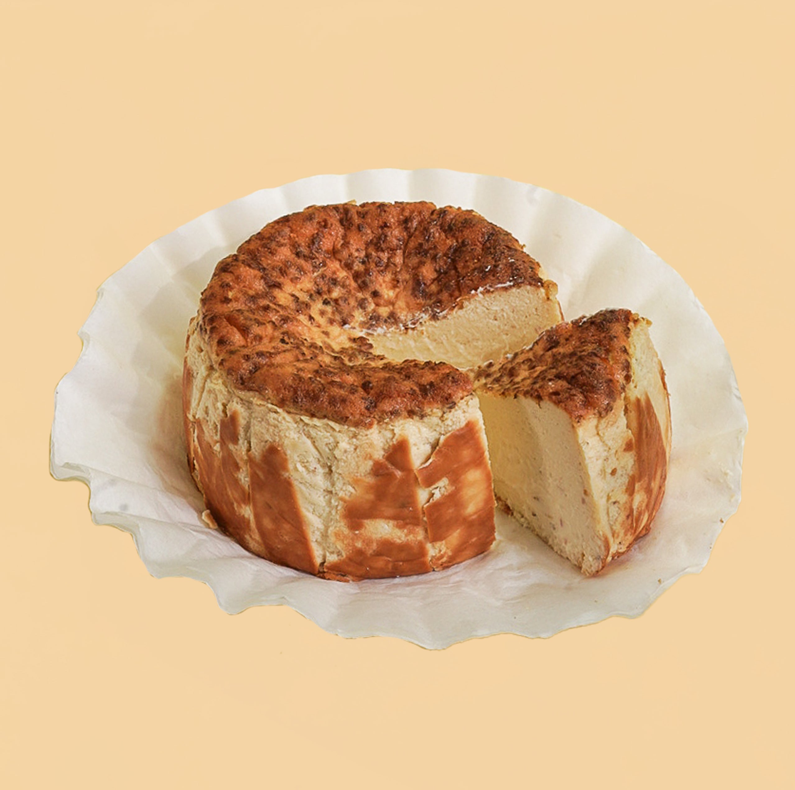 Sweet Osmanthus Cheesecake (荔枝酒酿桂花巴斯克蛋糕）