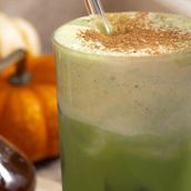 Pumpkin spice latte foam