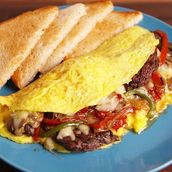 Beef Omelette On Toast