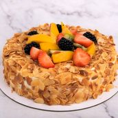 Vanilla Custard Fruit Cake (Serves 5-8)