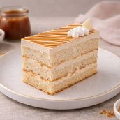 Vanilla Caramel Cake Slice