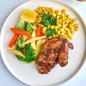 Rotisserie Bbq Chicken with Corn