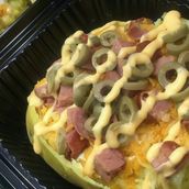 baked potato with Grilled Hotdog