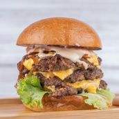 Tripple Beef Burger With Fries