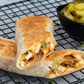 Large Chicken Shawarma Saj Sandwich