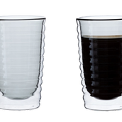 Double Wall Glass Inner Wall Grey Colour 300ml