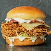 Swiss N Beef Bacon Fried Chicken