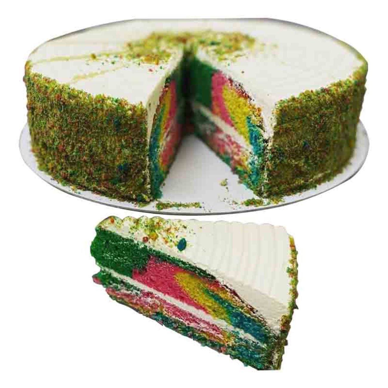 Rainbow Cake Slice