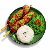 Japanese Chicken Yakitori Skewers Lunch