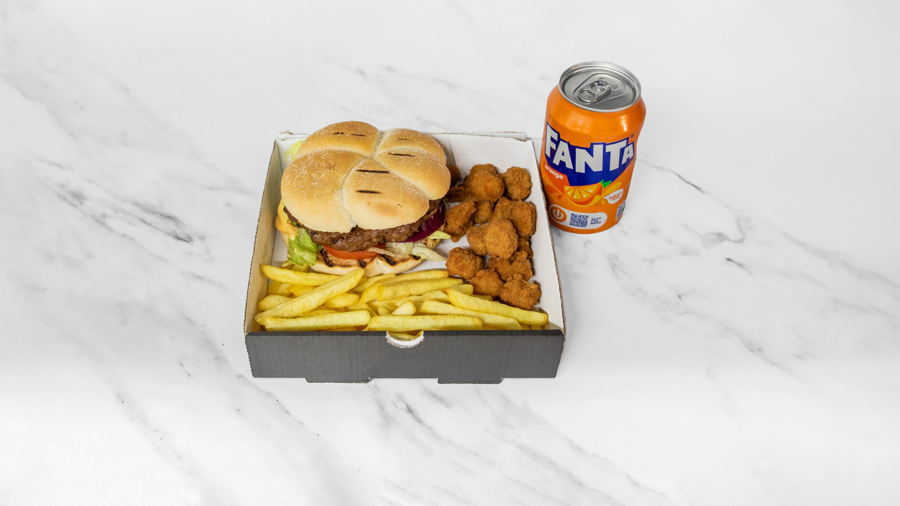 Cheese Gourmet Burger Box Meal