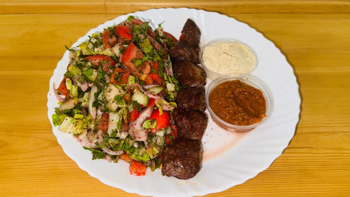 Lamb Shish + Salad