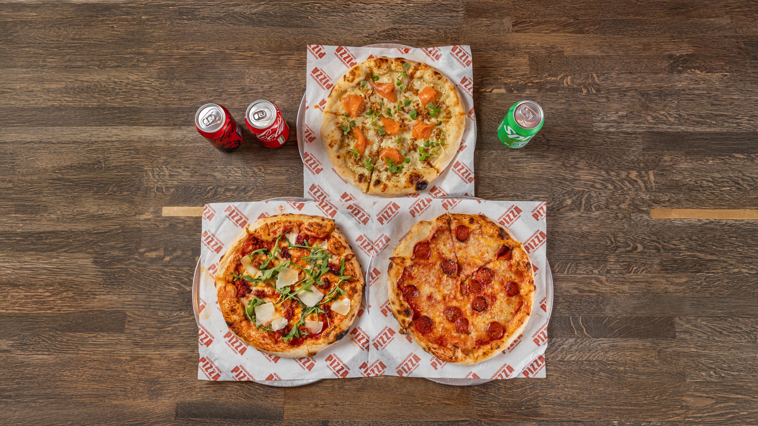 3 Pizza and 3 Soft Drinks