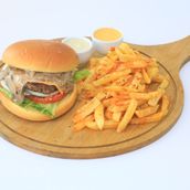 Smashed beef burger