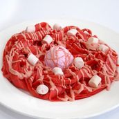 Pink Fettuccine Crepe