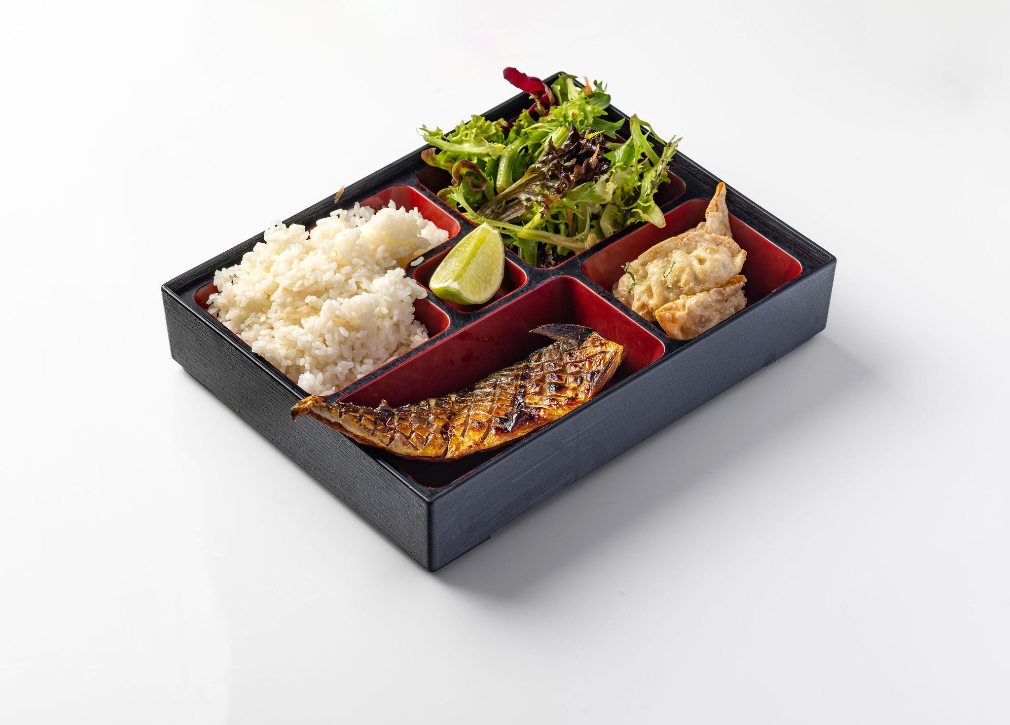Grilled mackerel bento