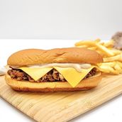 Samoon steak chicken burger
