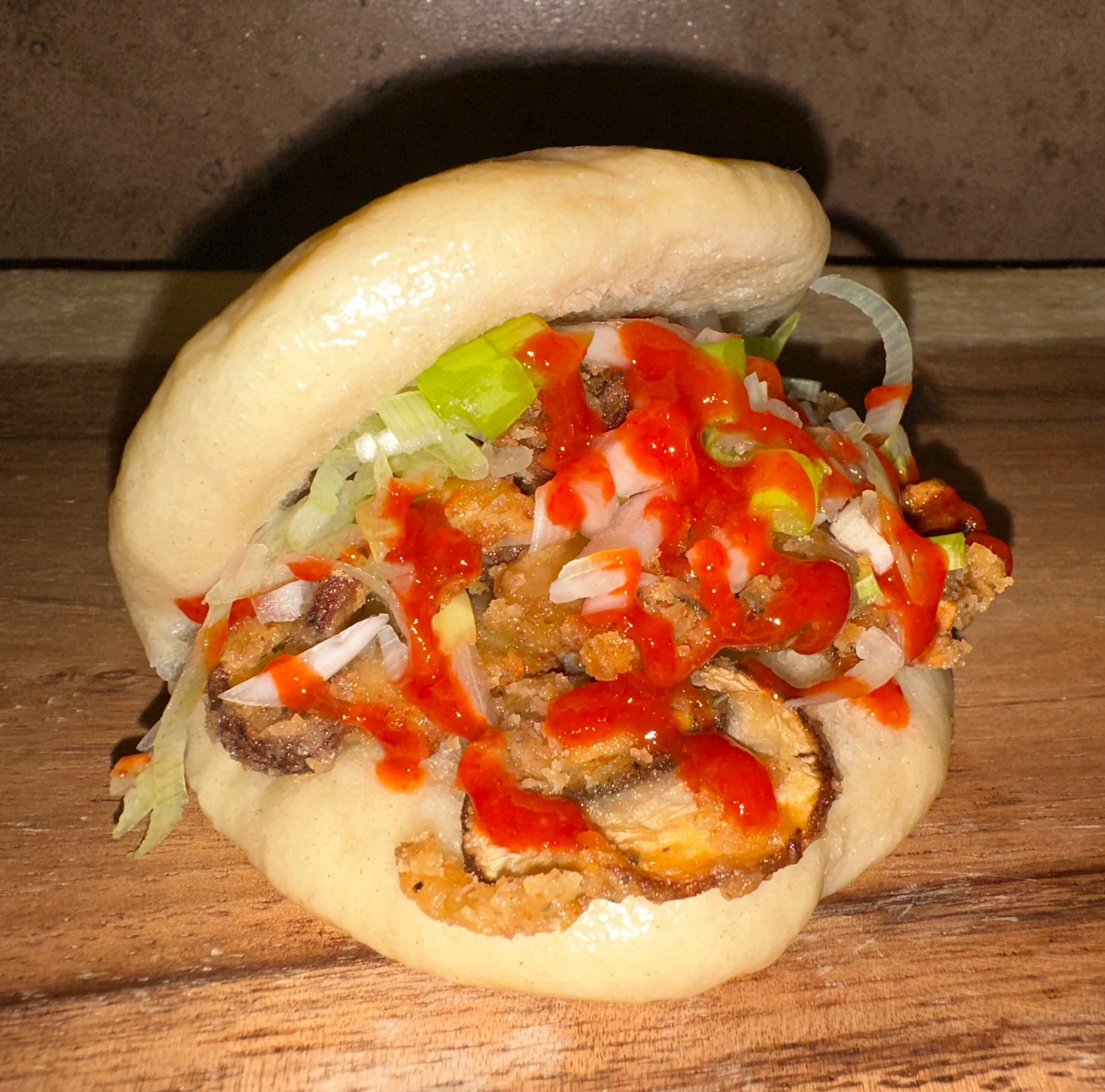 Fried Chestnut Mushroom Bao