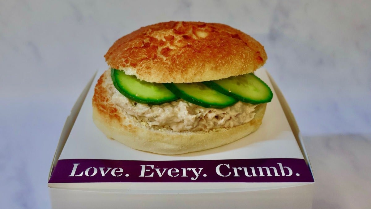 Tuna Mayo and Cucumber Tiger Bap