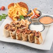 Super Arabic chicken shawarma on charcoal meal