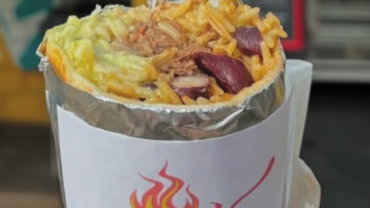 Chicken Burrito Spicy, Chips, and Coca-Cola