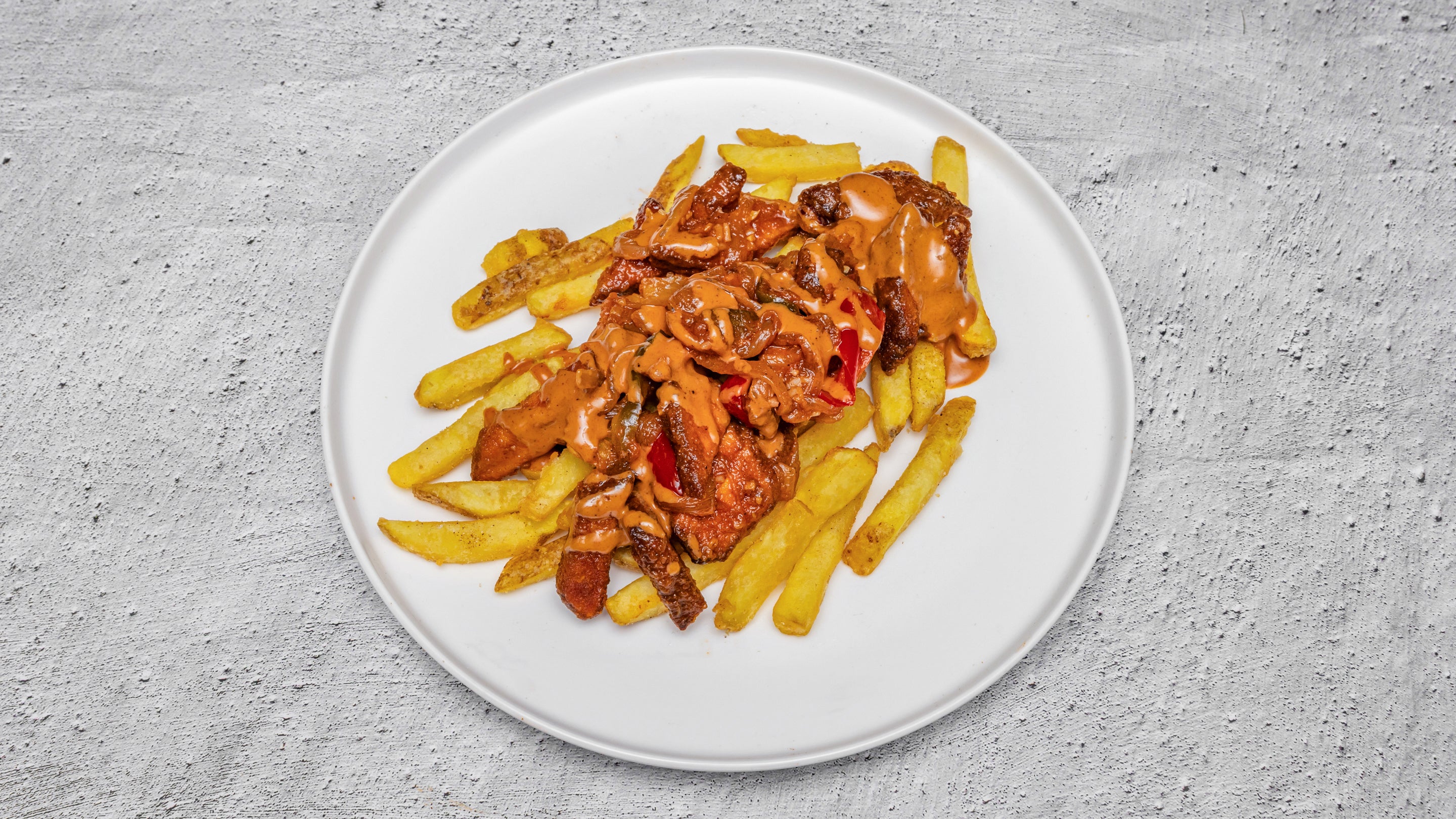 Vegan Jerk Loaded Fries