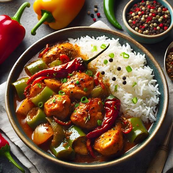 🍲 Kadai Chicken Bowl
