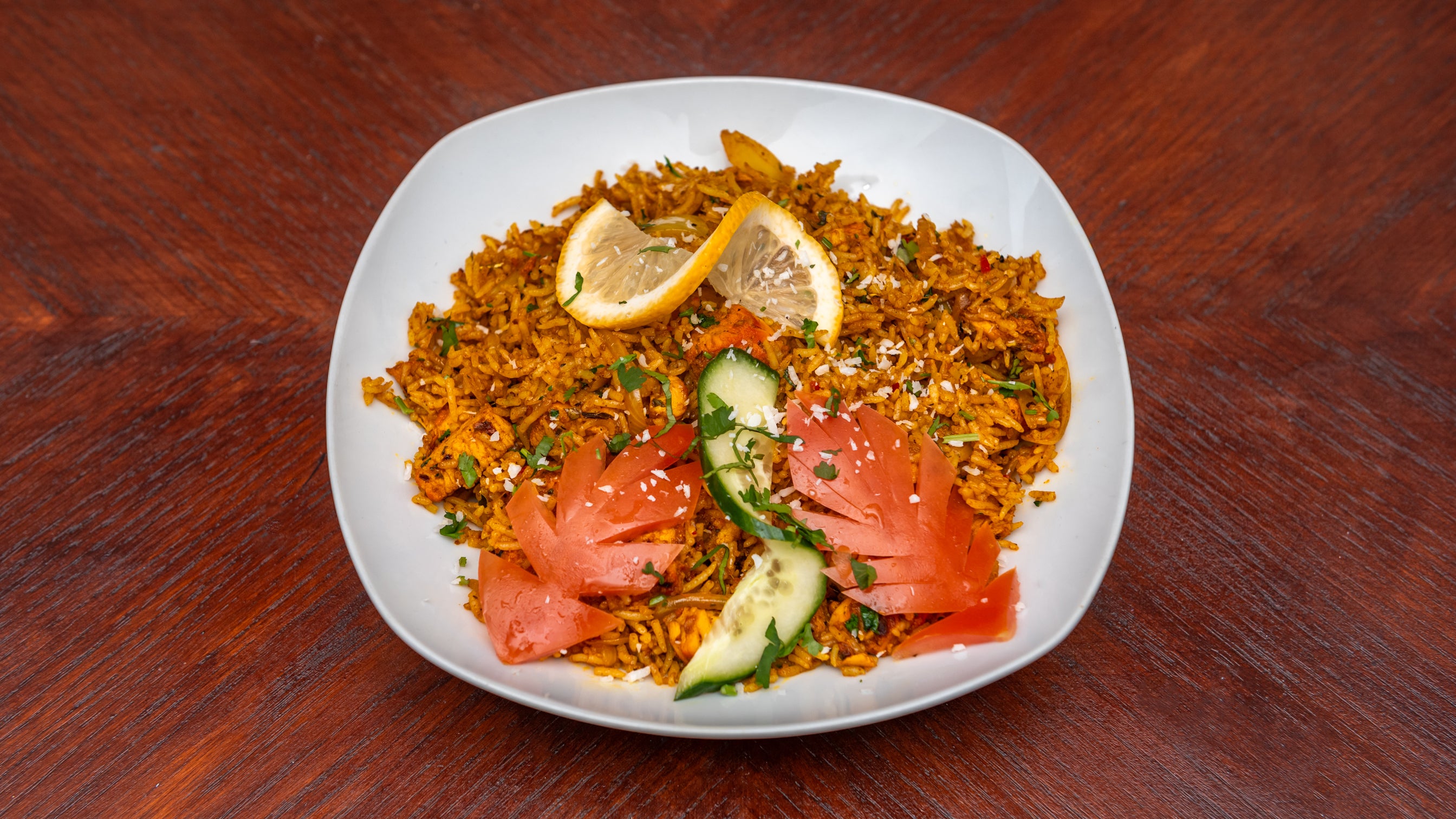 Chicken or Lamb Tikka Biryani