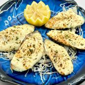 Baked Mussels With Cheese