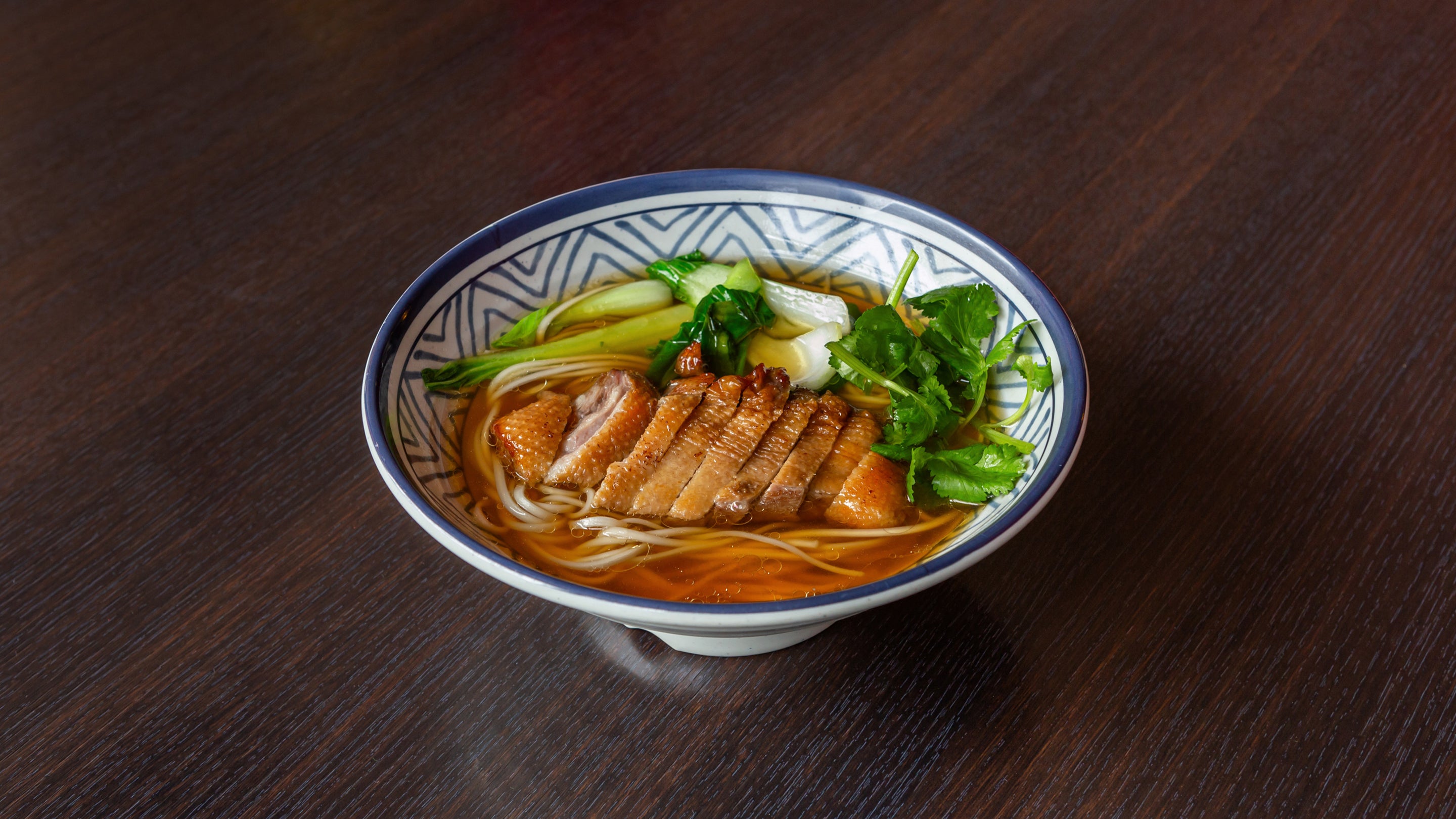 Roasted Duck with Rice Noodles in Soup 烧鸭汤河粉