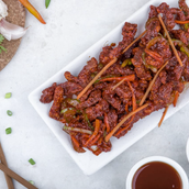 Dry Beef With Chili Sauce