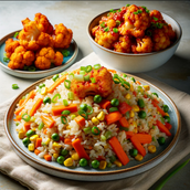 Vegetable Fried Rice and Chilly Gobi dry Combo