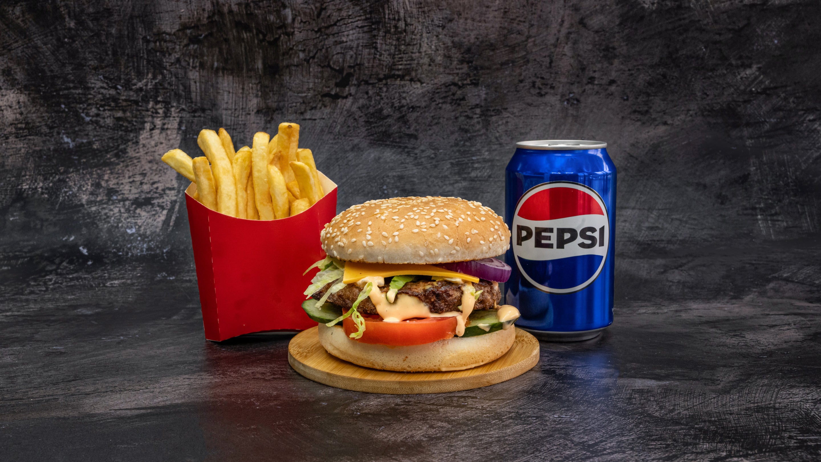 Gourmet Burger Lamb or Beef Burger Meal