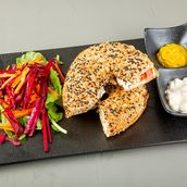 Cream Cheese And Tomato Bagel