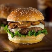 Mushroom Beef Burger 