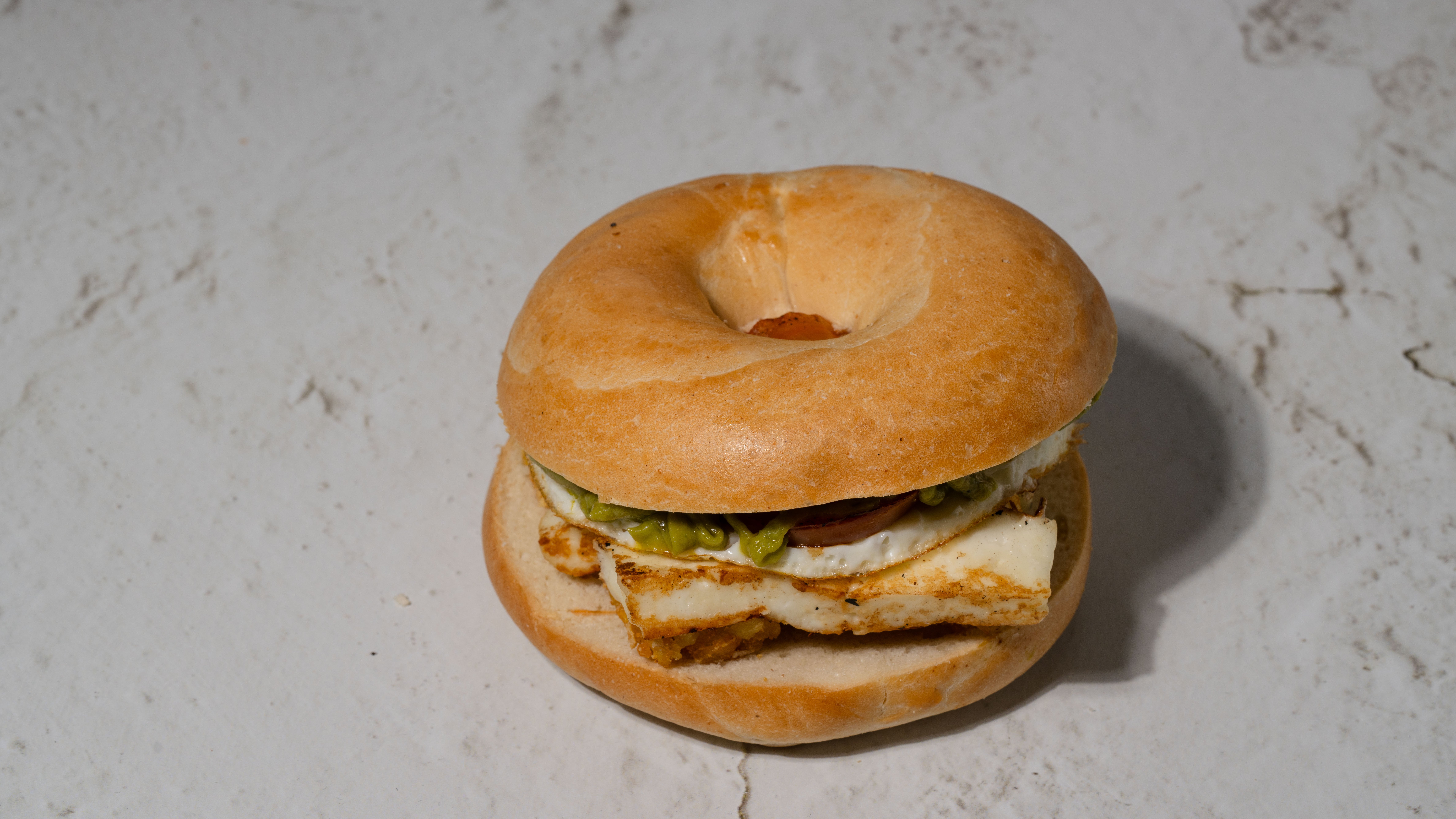 Vegetarian Breakfast Bagel