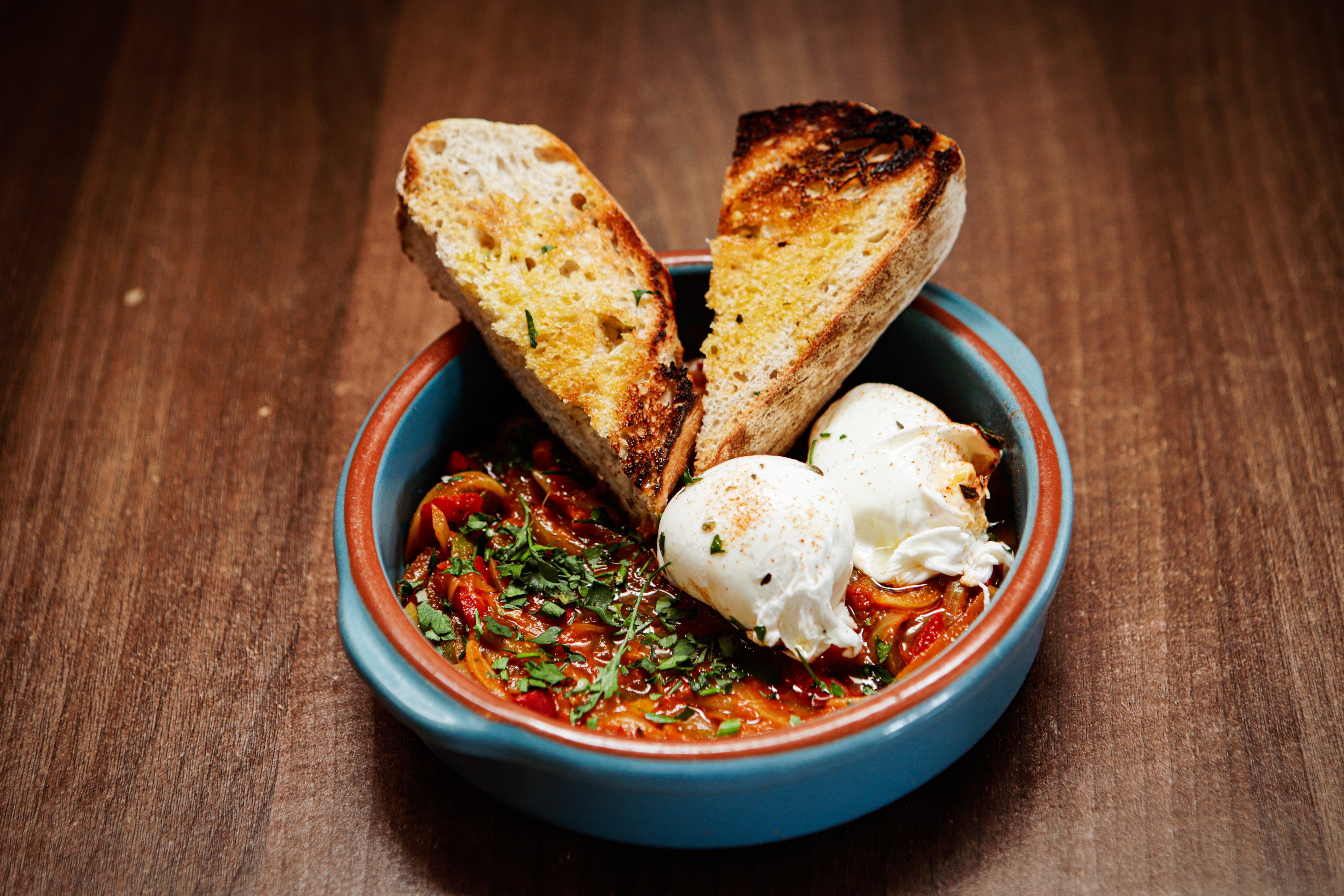 Shakshouka N Poached Eggs